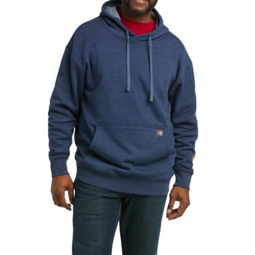 Ariat Navy Hoodie with Lime Logo - Picture 2 of 6